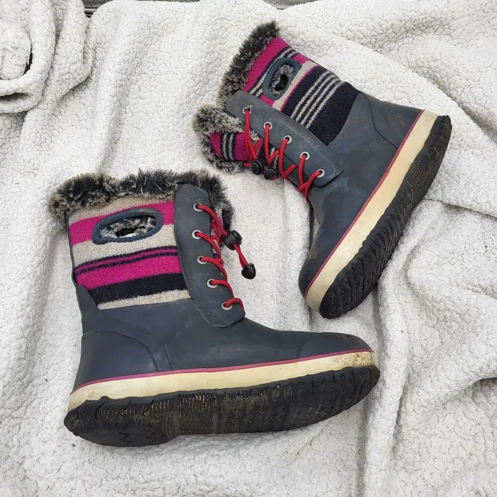 Bogs Arcata Insulated Stripe Boot girls size 6